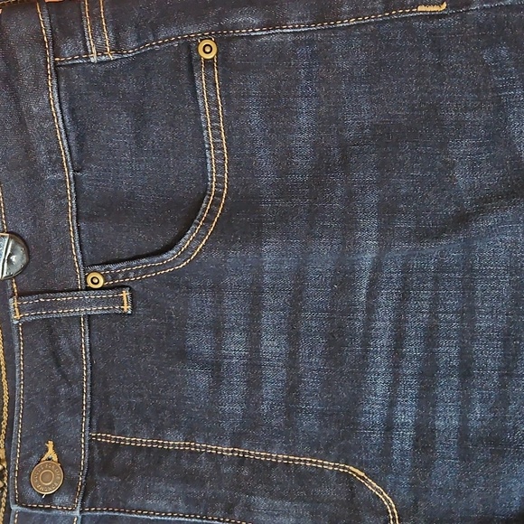 Sonoma Rolled Hem Dark Wash Denim Shorts Women's 16W Jean Casual Summer Stretch - Picture 2 of 8